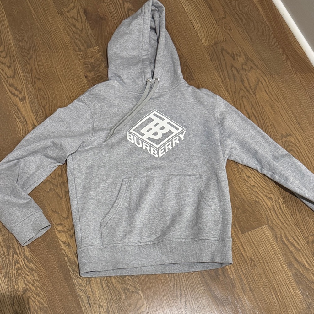 Burberry Light Gray Hoodie Sweater